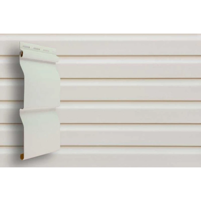 Виниловый сайдинг двухслойный Grand Line Корабельная доска Слим Белый 3.00