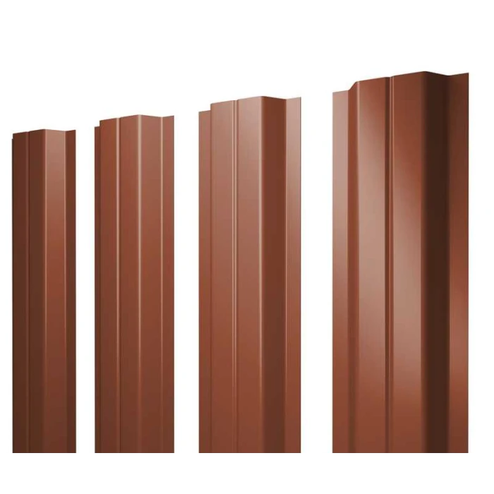 Штакетник П-образный А Grand Line 0,45 Полиэстер RAL 8004 Терракота